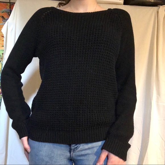 Black cotton sweater - Picture 2 of 4